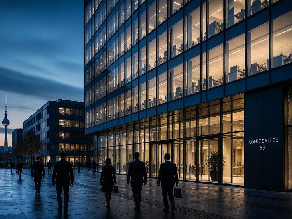 Modernes Bürogebäude — betriebliche Altersversorgung